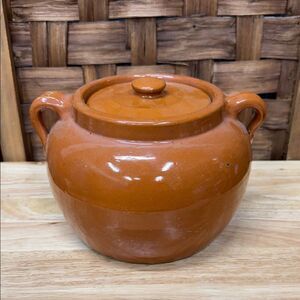 Vintage Medalta Bean Pot with Lid